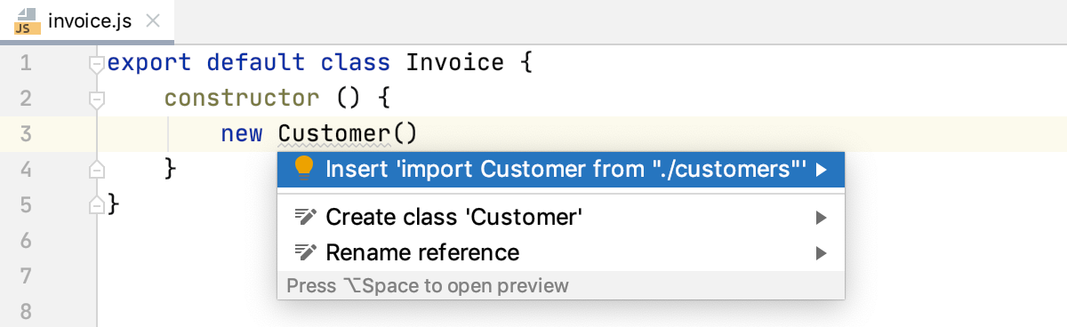 在代码补全时禁用添加 ES6 导入 在代码补全时禁用添加 ES6 导入