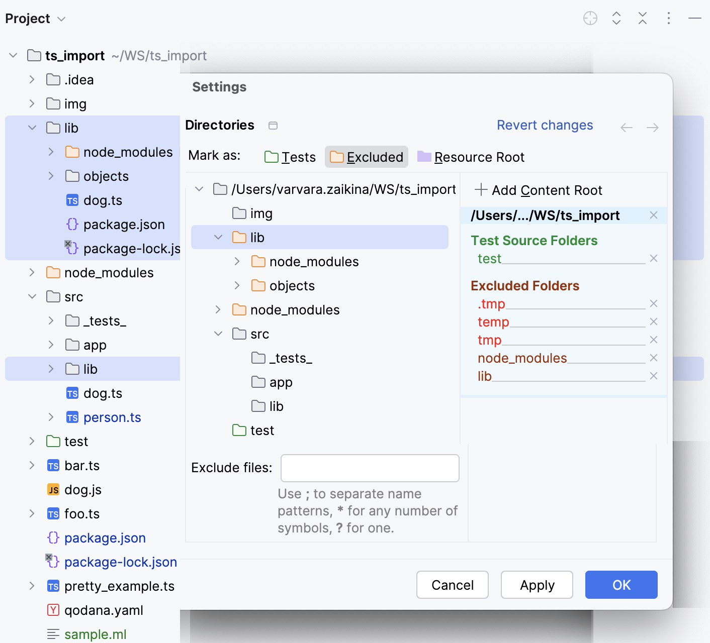 Excluding a specific folder explicitly Excluding a specific folder explicitly