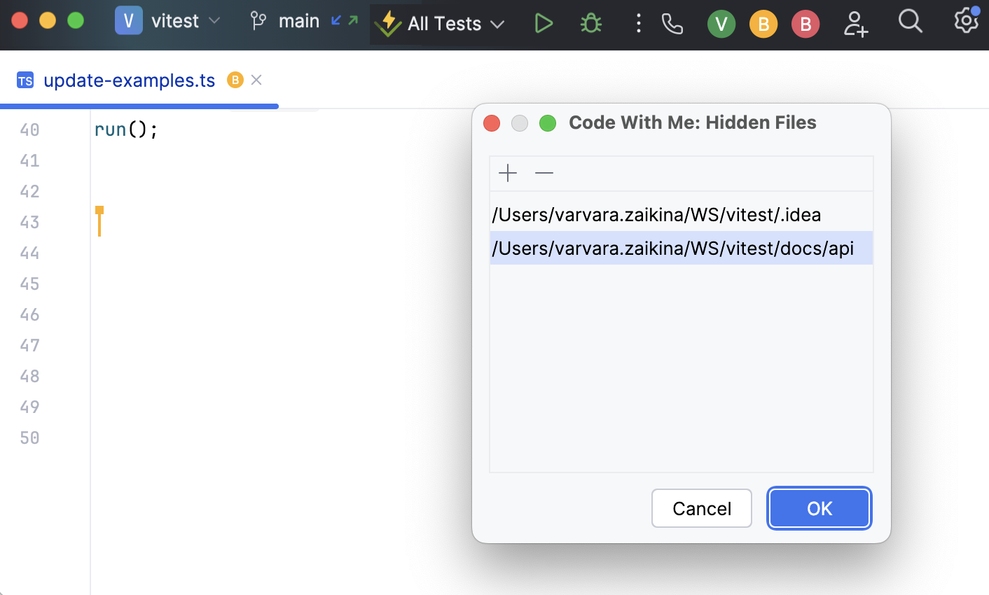 Excluded files Excluded files