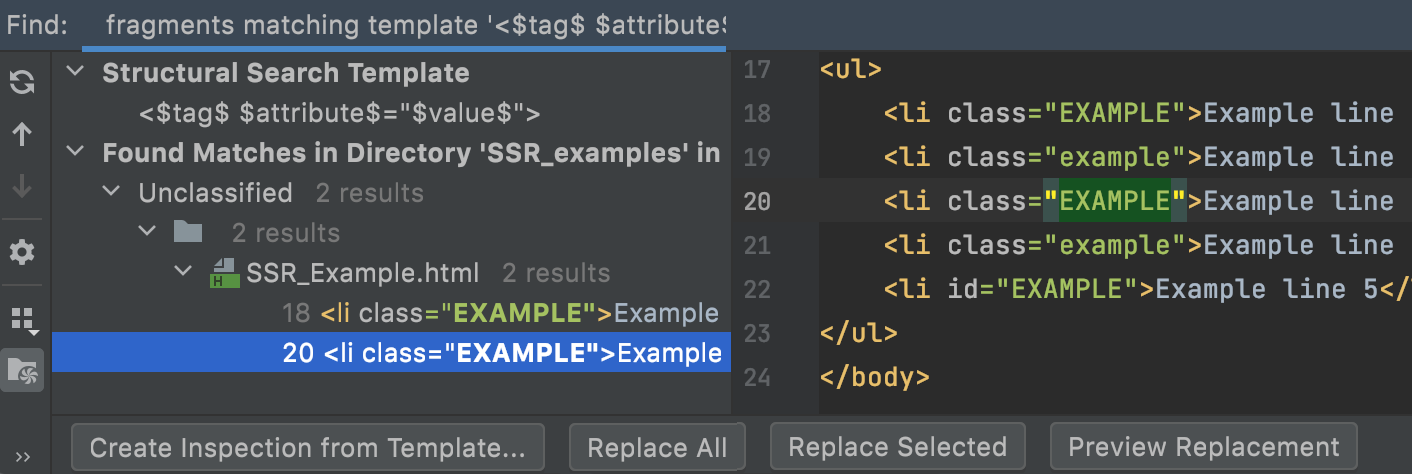 Replace structurally: replace all Replace structurally: replace all