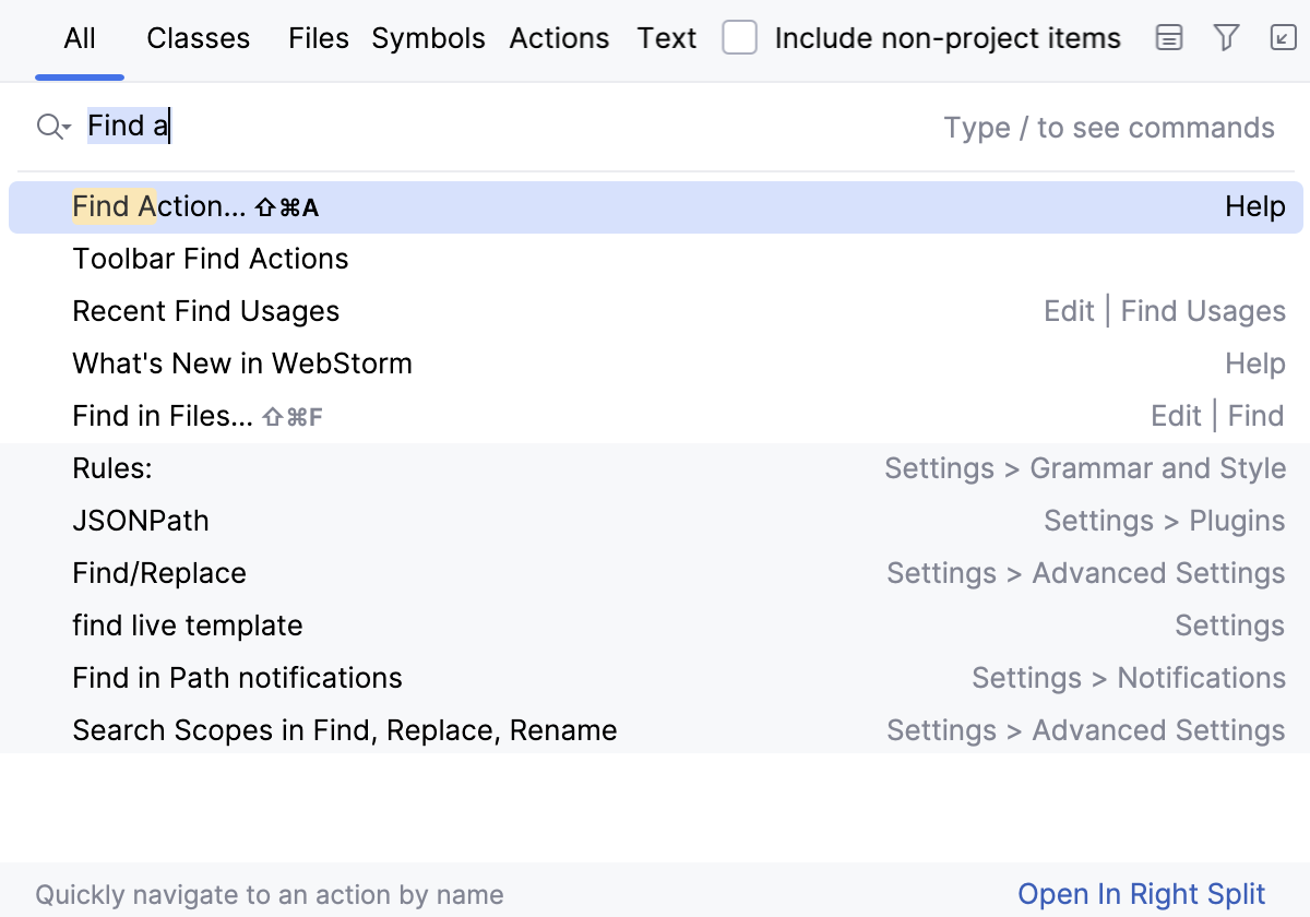 Find Action Find Action