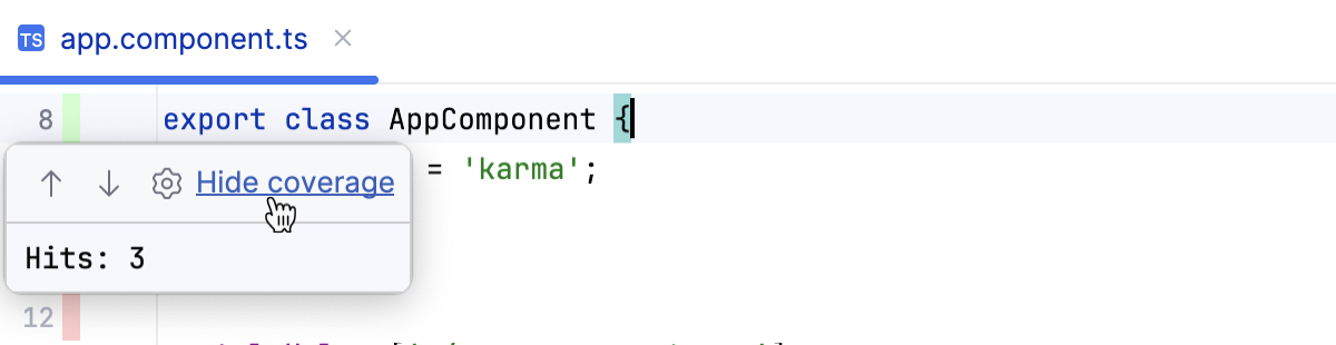 Hide coverage results in the editor gutter Hide coverage results in the editor gutter