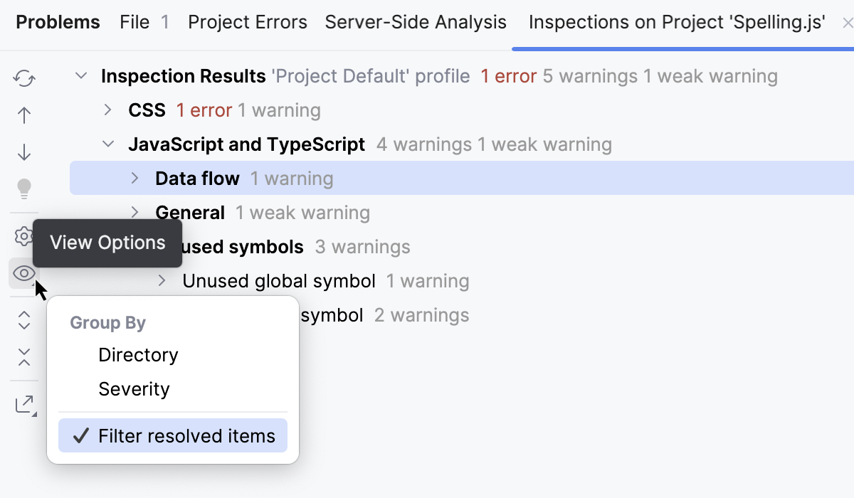 Hide disabled inspection alert Hide disabled inspection alert