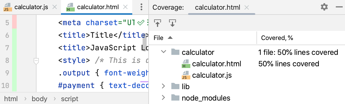 覆盖率报告 覆盖率报告