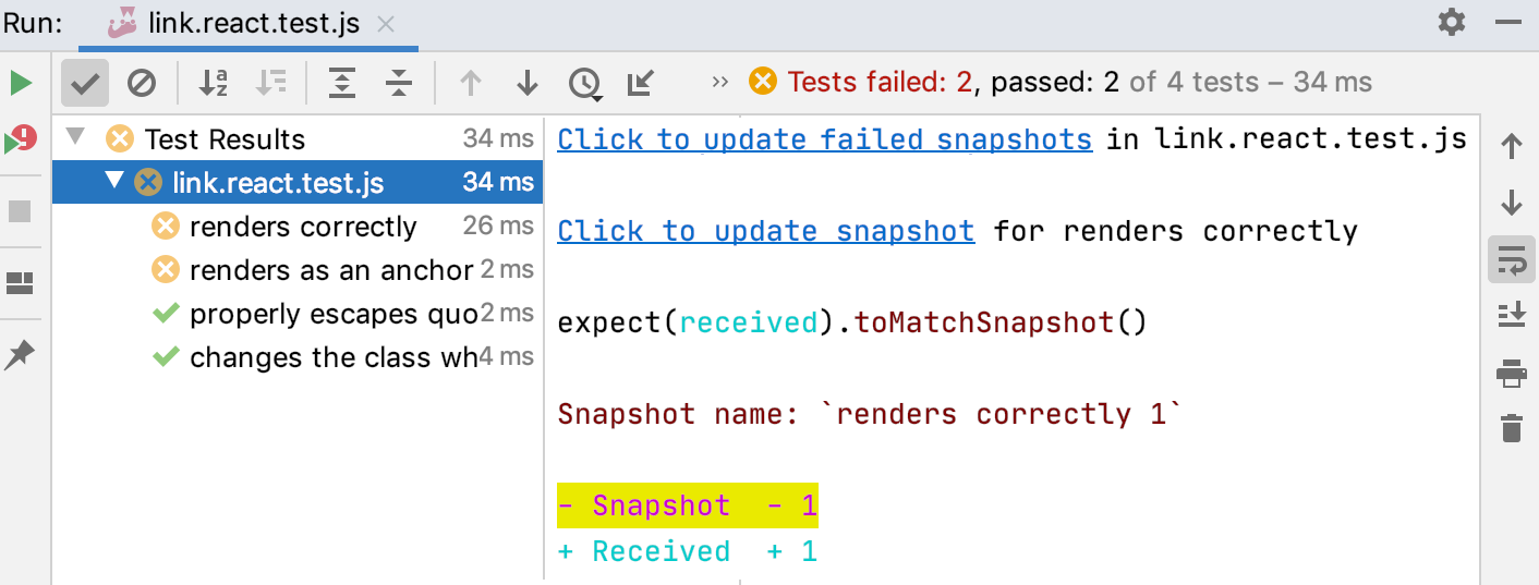 Jest snapshot testing: update snapshots Jest snapshot testing: update snapshots