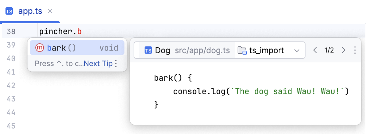 Basic completion: definition look-up Basic completion: definition look-up