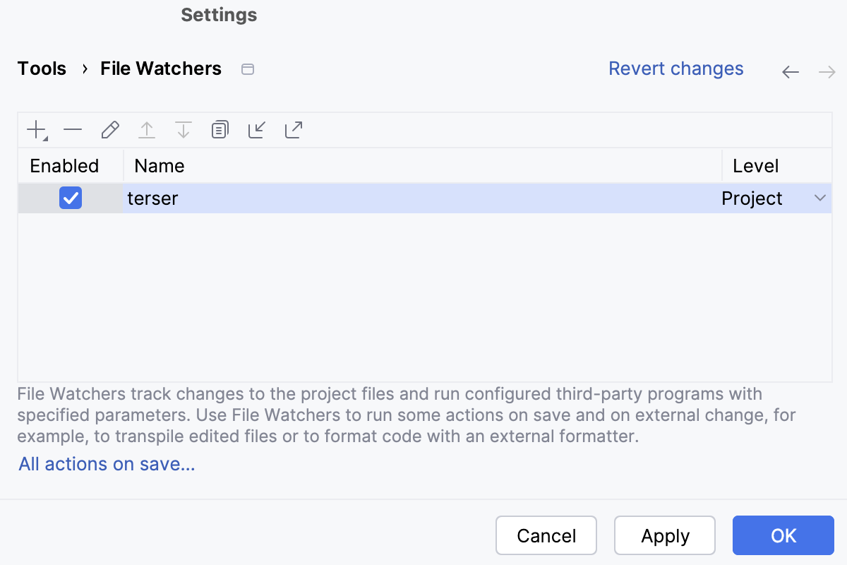 创建 UglifyJS 监视器:新的监视器已添加到列表中 创建 UglifyJS 监视器:新的监视器已添加到列表中