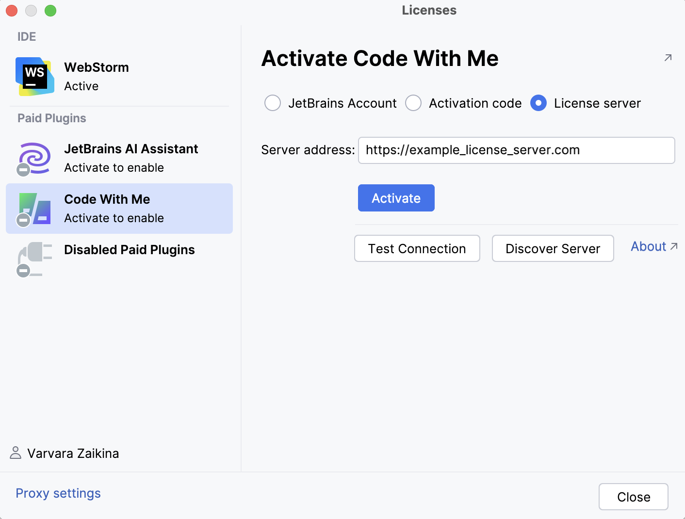 The License server The License server