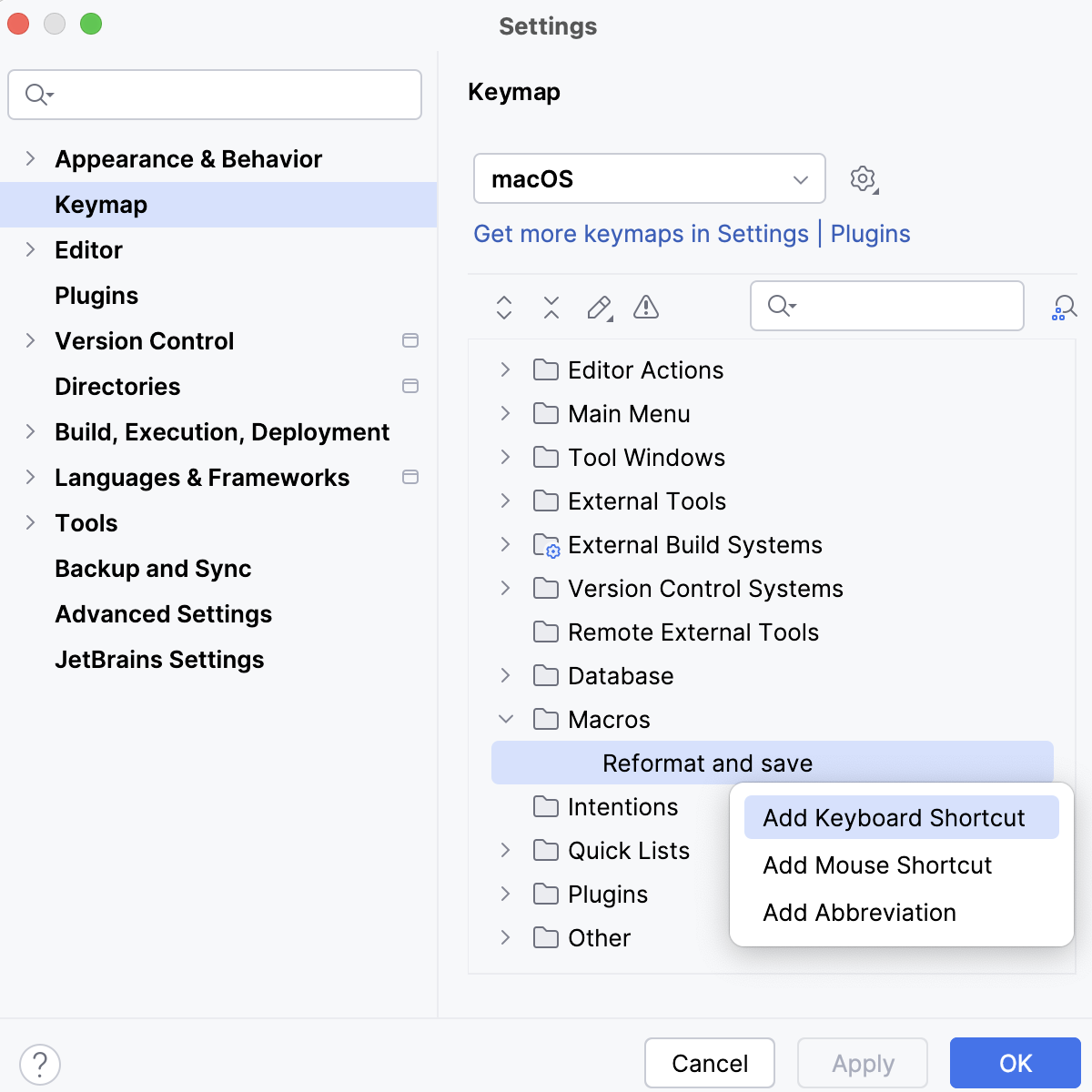 Add Keyboard Shortcut Add Keyboard Shortcut