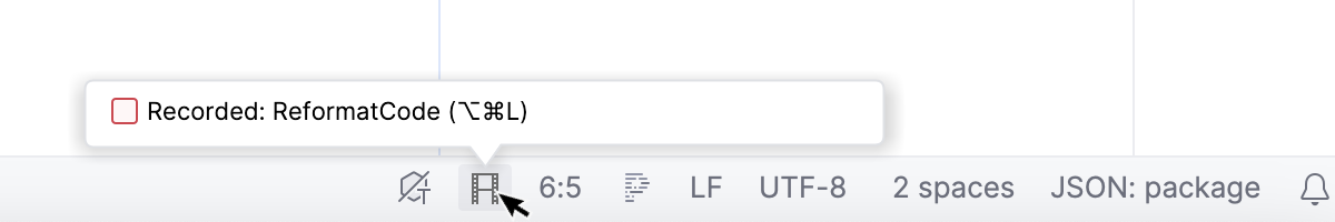 Macro recording Macro recording