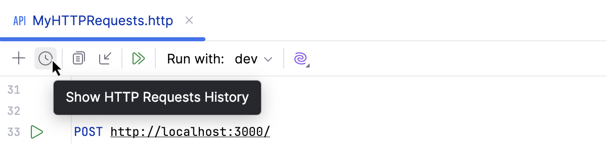 Requests history Requests history