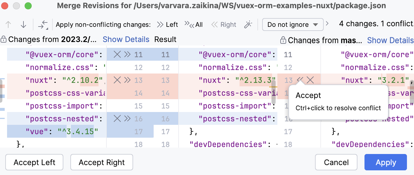 Resolving conflicts Resolving conflicts