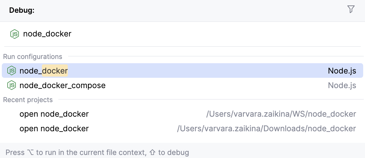 Start run/debug configuration from the Run Anything popup in debug mode Start run/debug configuration from the Run Anything popup in debug mode