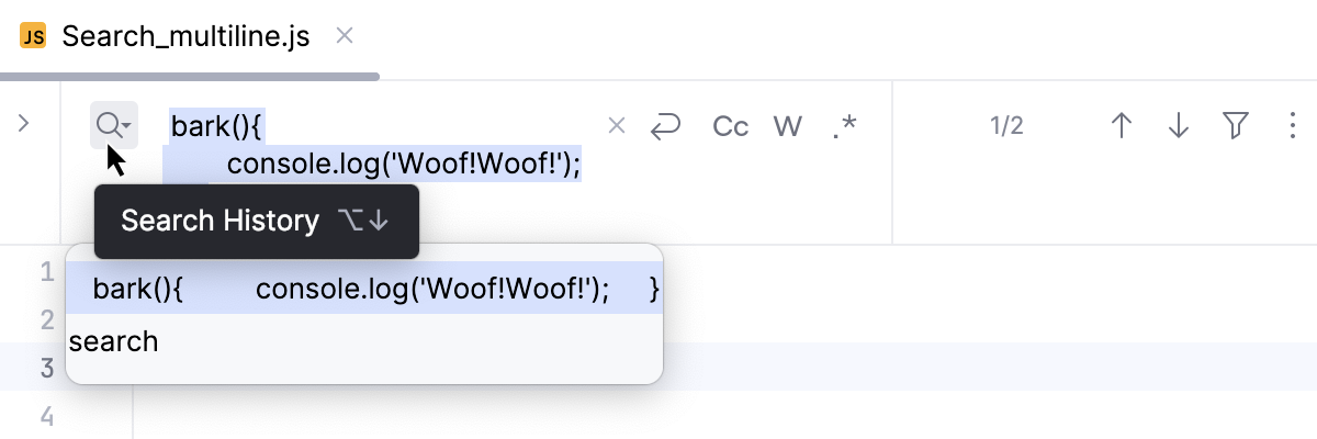 Search History Search History