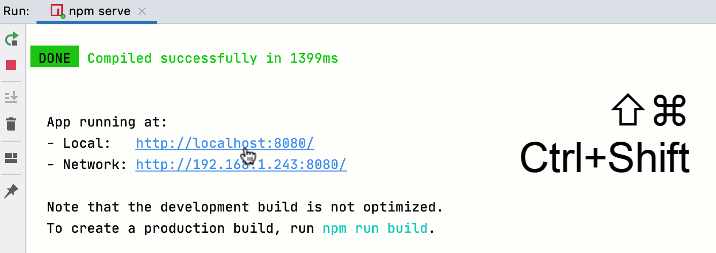 starting a debugging session from the Run tool window starting a debugging session from the Run tool window