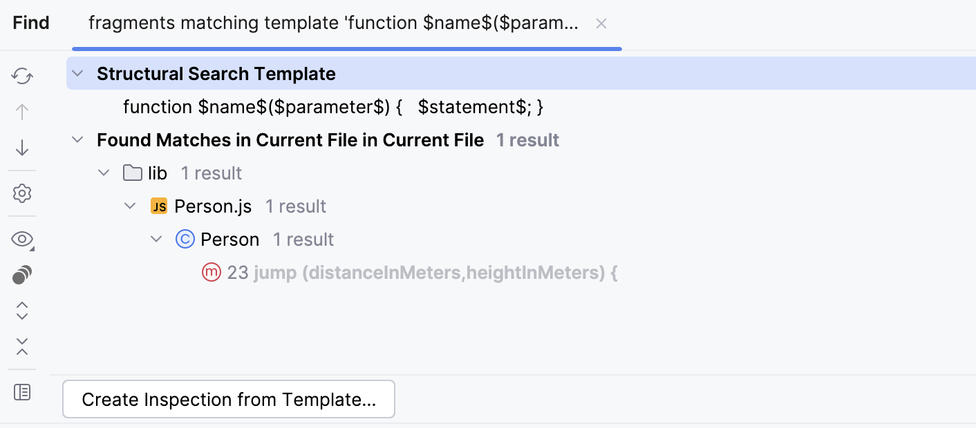Structural Search: results