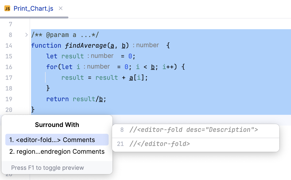 Surround With template Surround With template