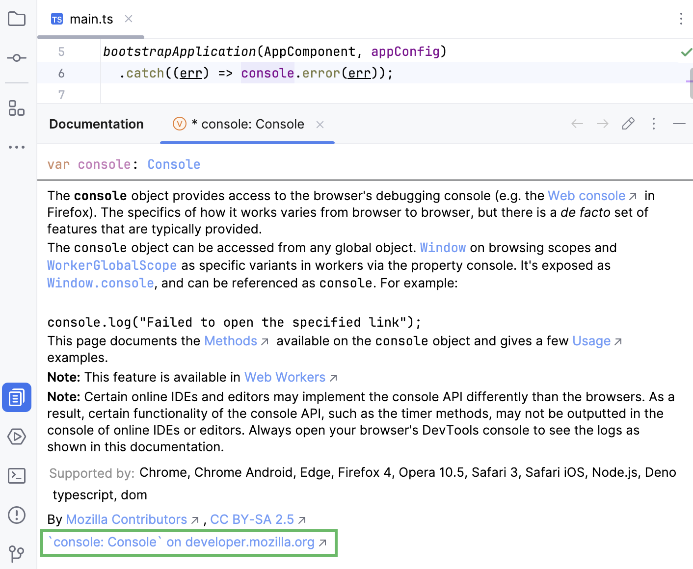 Quick Documentation Lookup: MDN Quick Documentation Lookup: MDN