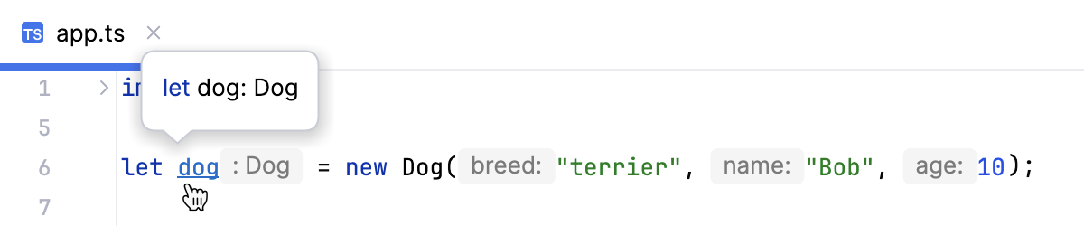Go to type declaration with Cmd+Click Go to type declaration with Cmd+Click