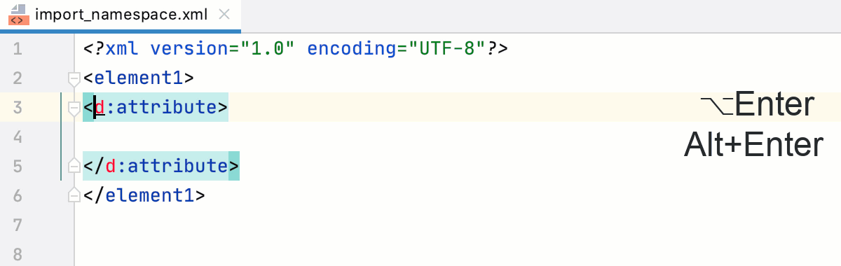 Import unbound namespace: Alt+Enter Import unbound namespace: Alt+Enter