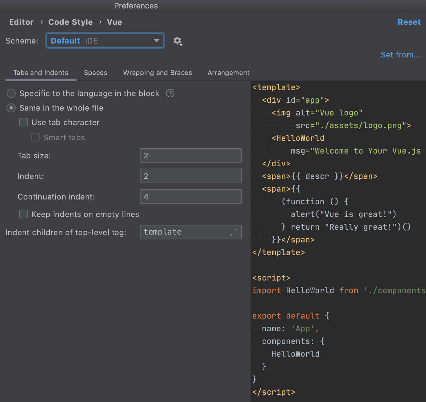Vue.js | WebStorm Documentation