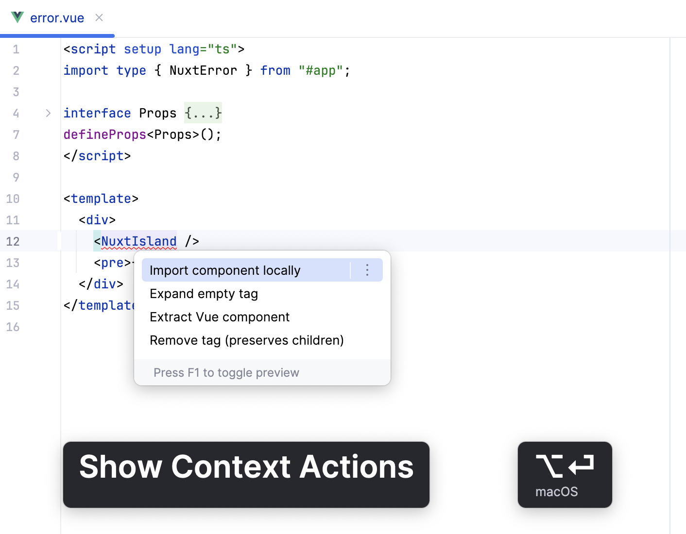 用于导入 Nuxt 组件的快速修复 用于导入 Nuxt 组件的快速修复