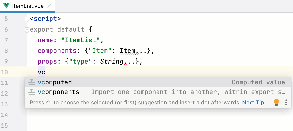 Vue.js 代码片段(动态模板)