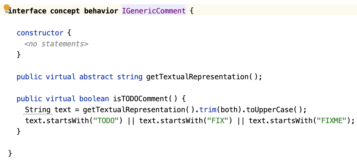 IGenericComment behavior IGenericComment behavior