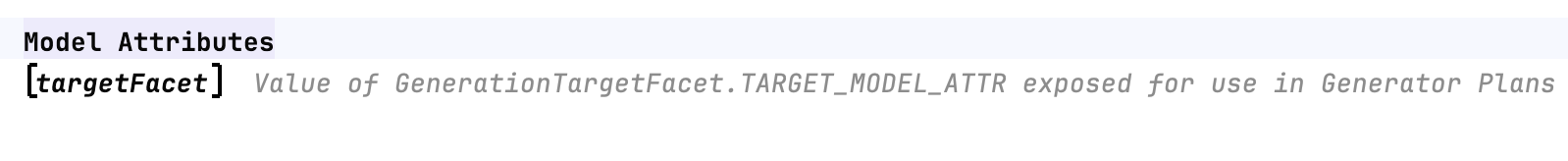 Example of model attribute specification Example of model attribute specification