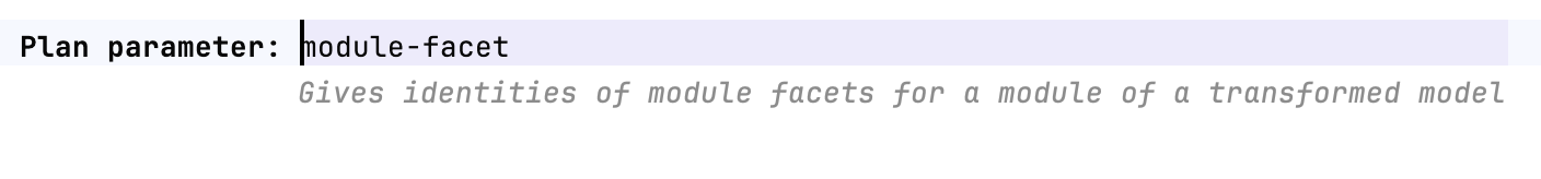 Example of PlanParameter definition Example of PlanParameter definition