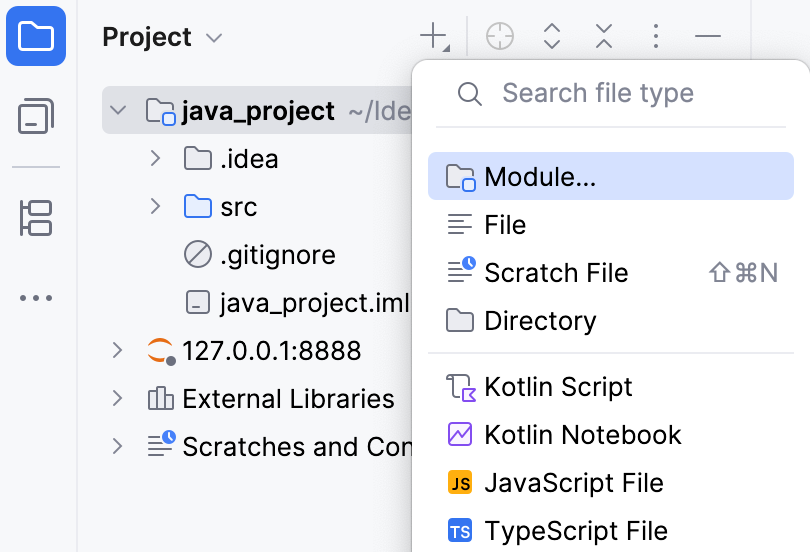 Add Module to Project Add Module to Project