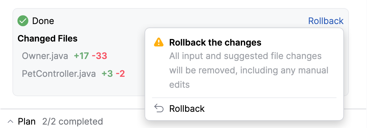 Rollback changes in all files Rollback changes in all files