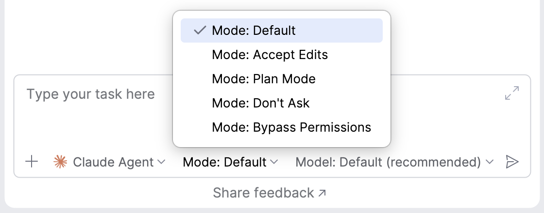 Select operation mode