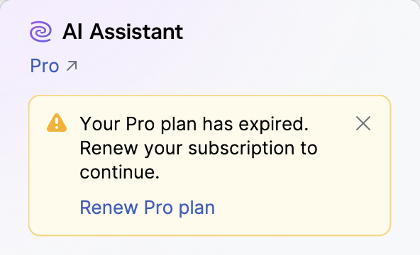 Subscription has expired