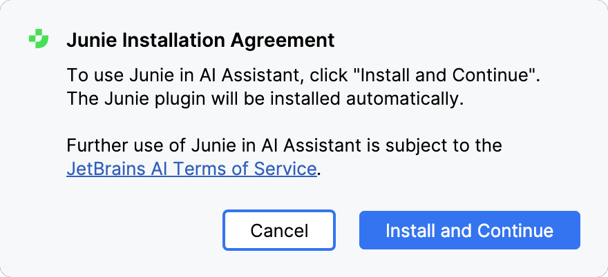 Accept the terms of service