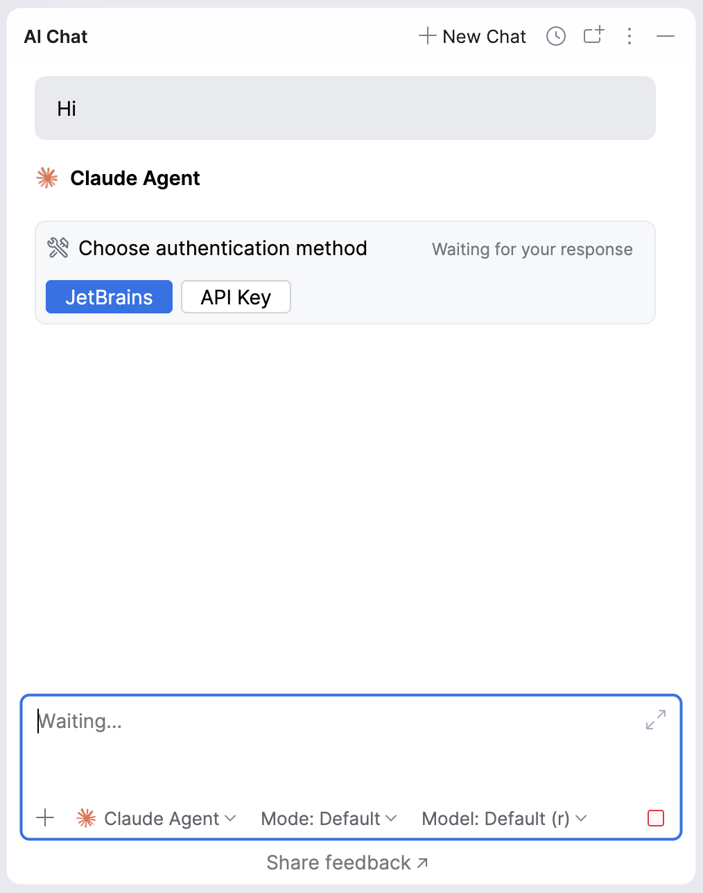 Select authentication method
