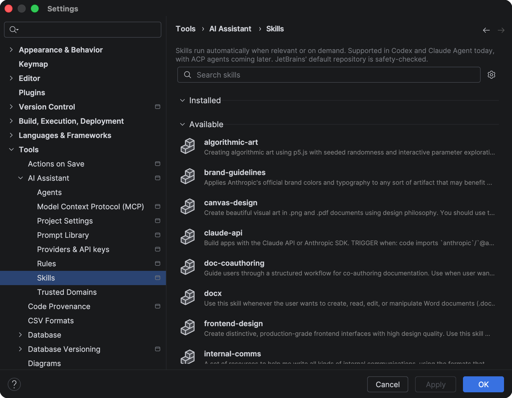 Skills | AI Assistant Documentation