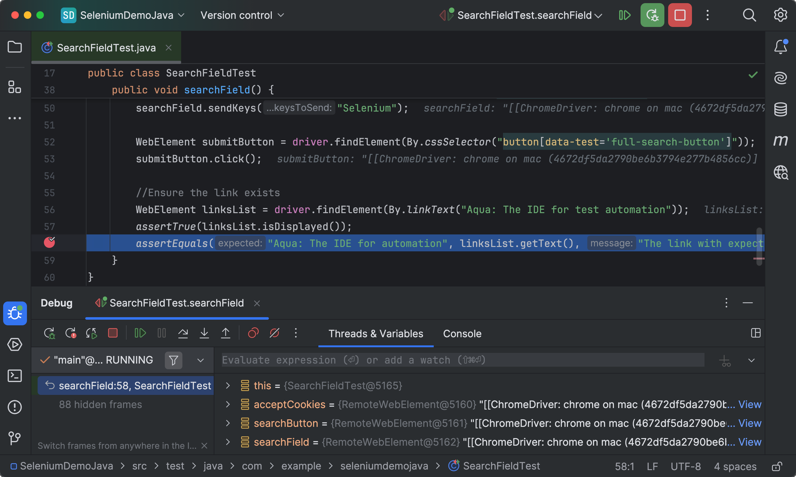 Web UI Test Automation | IntelliJ IDEA Documentation