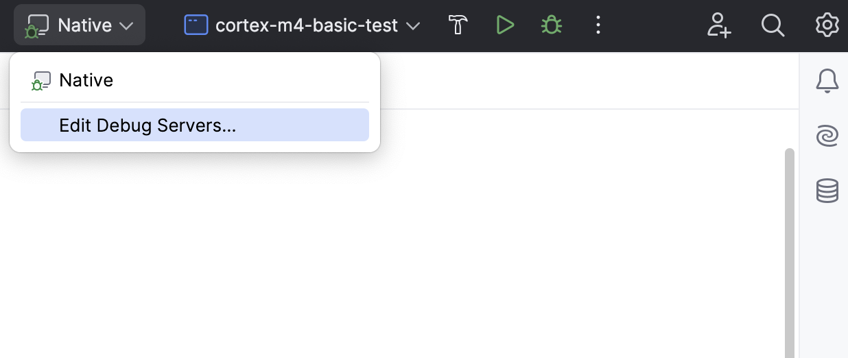 Editing Debug Servers Editing Debug Servers
