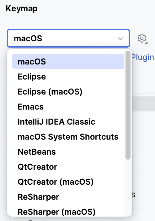 Predefined keymap options Predefined keymap options