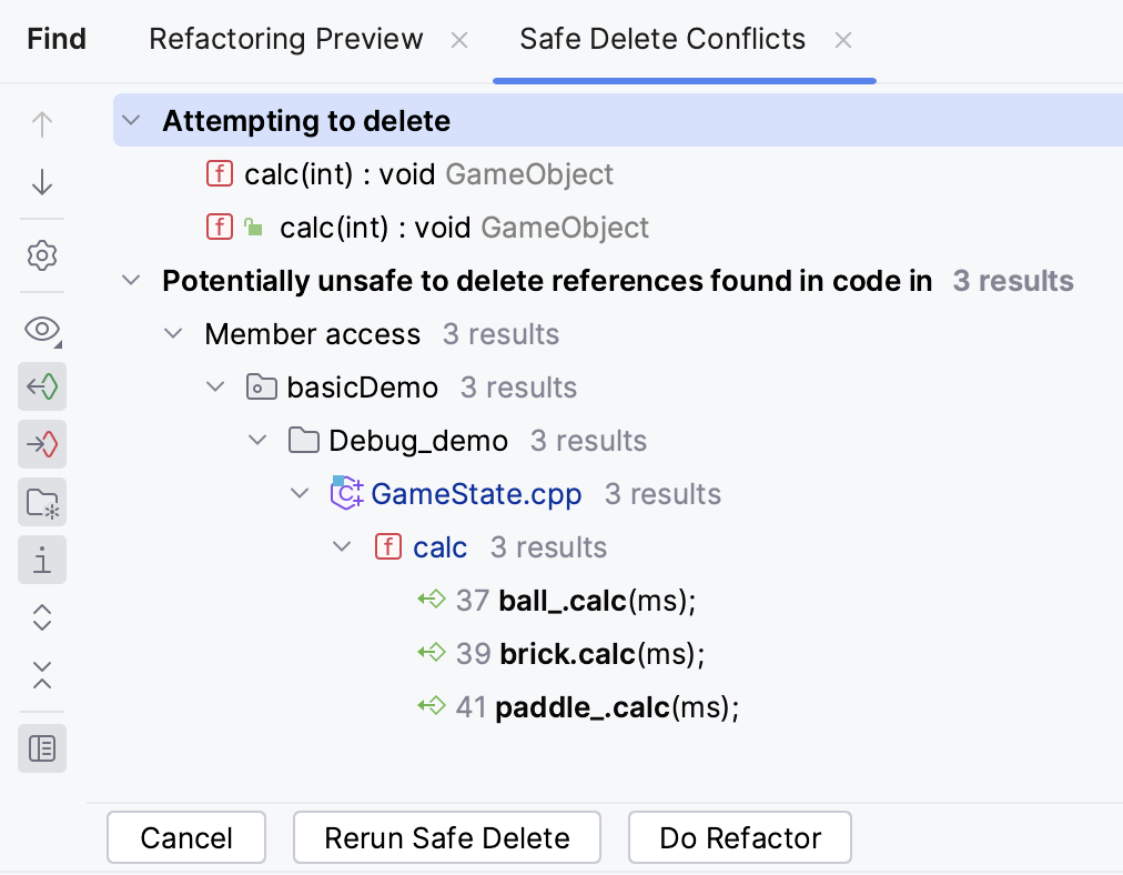 Find tool window Find tool window