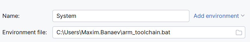 Environment initialization via a script