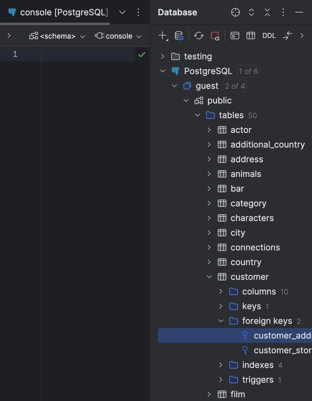 Foreign keys | IntelliJ IDEA Documentation