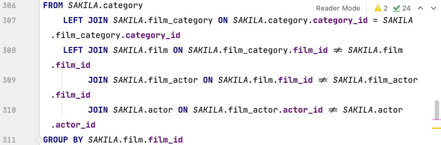 Font ligatures selected Font ligatures selected