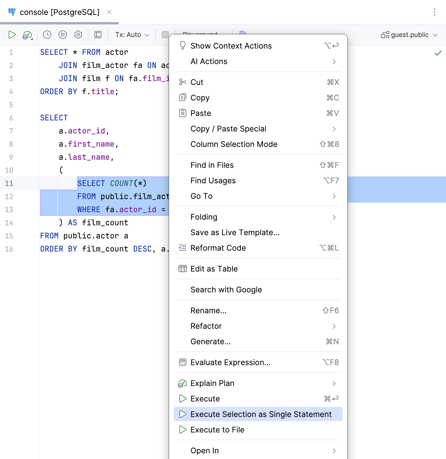 The Suppress for back label references option in the code editor intention actions The Suppress for back label references option in the code editor intention actions