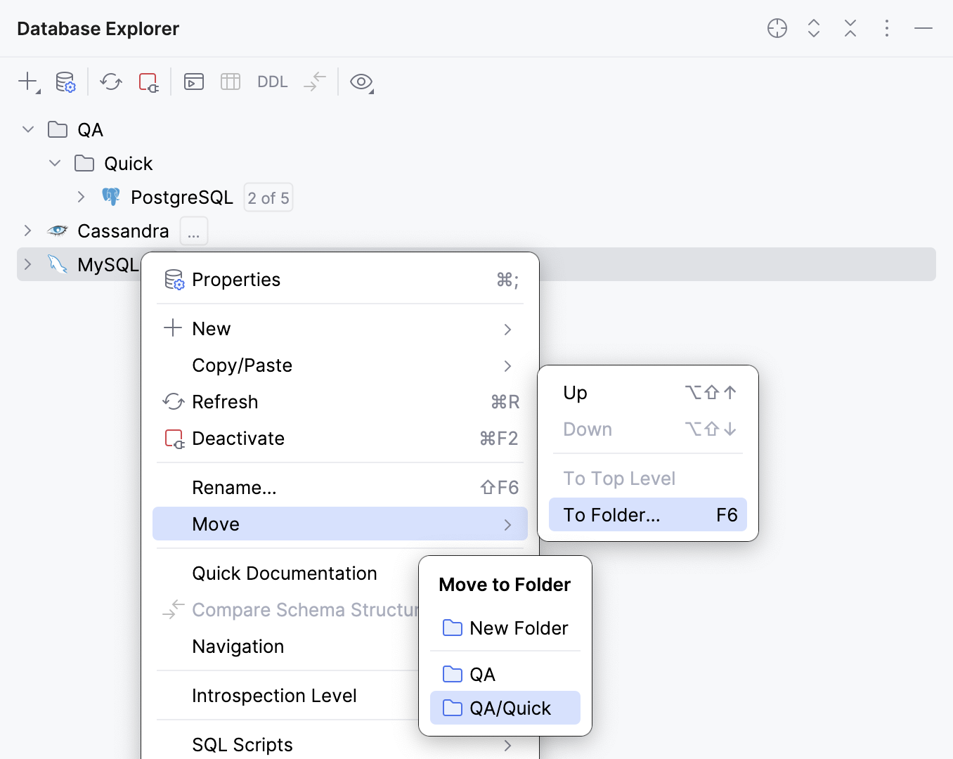 Move an item to a folder Move an item to a folder