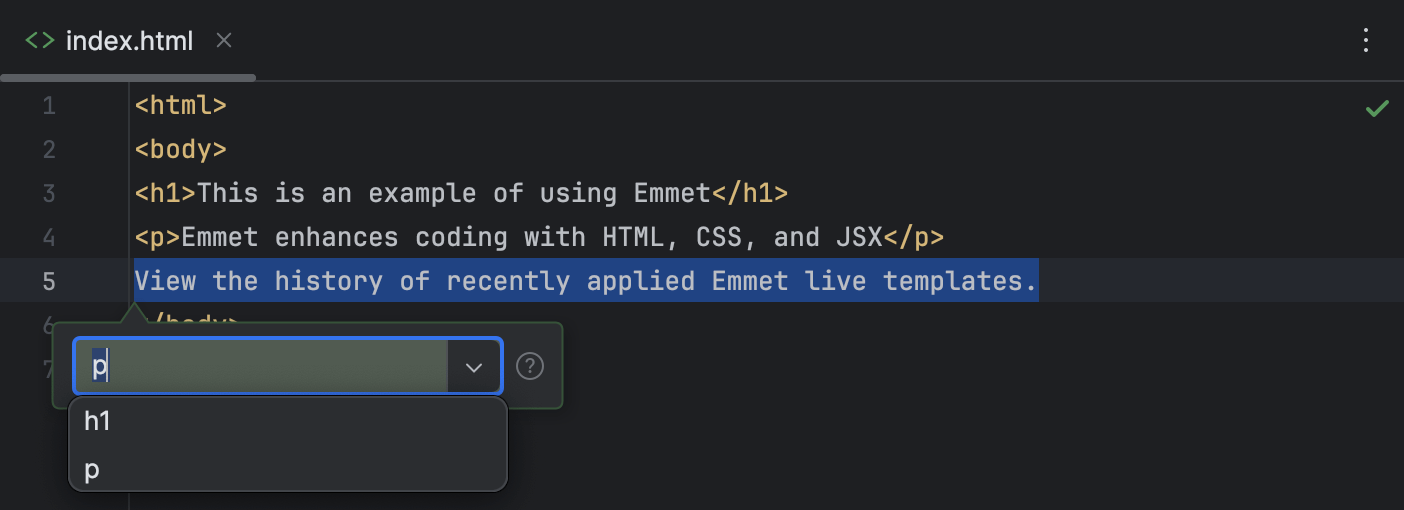 Emmet | RustRover Documentation