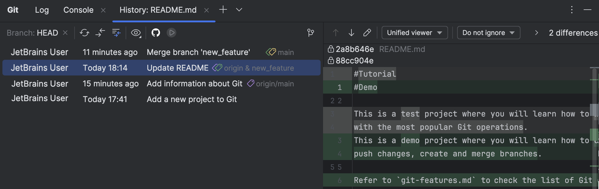 Getting started with Git in DataGrip | DataGrip Documentation