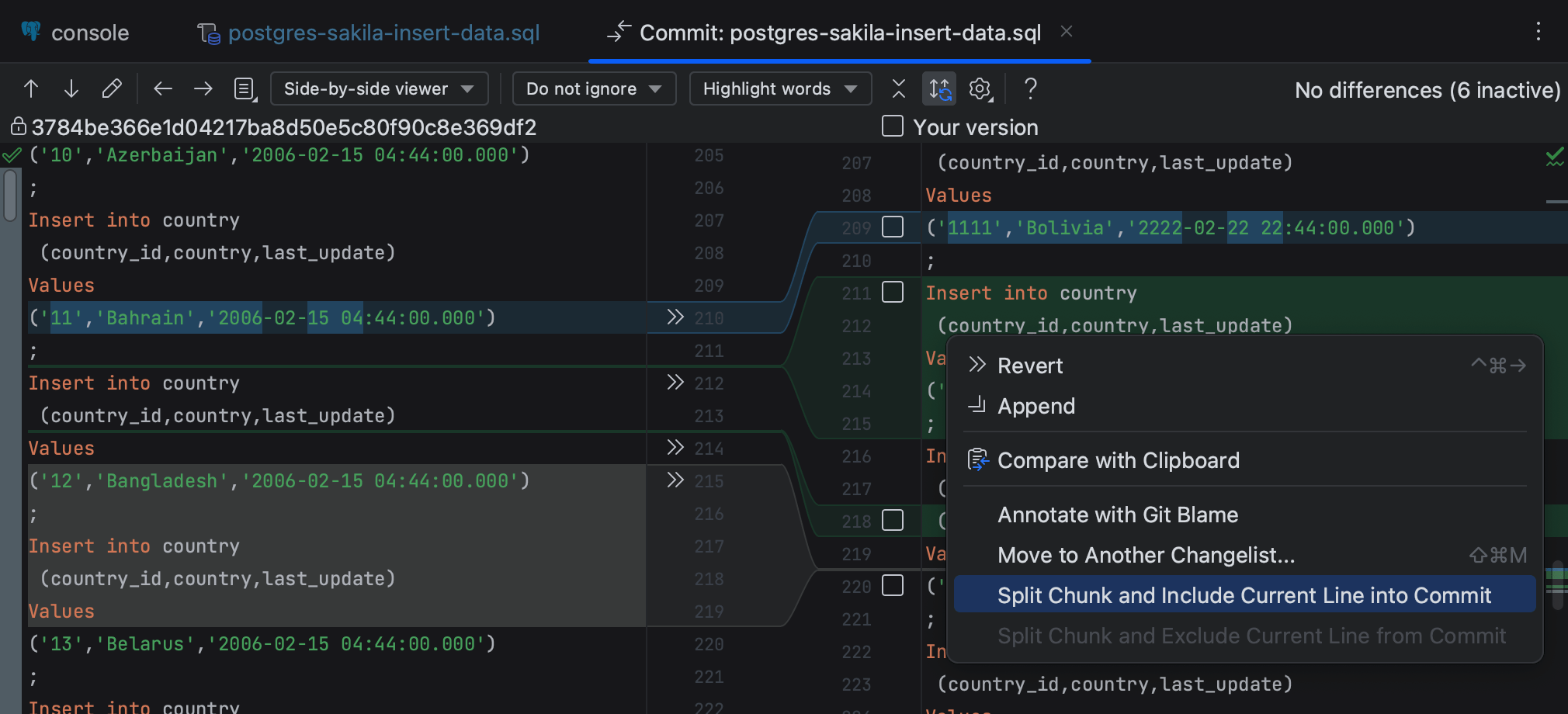 Commit and push changes to Git repository | DataGrip Documentation