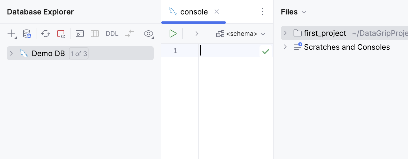 New data source in Database Explorer